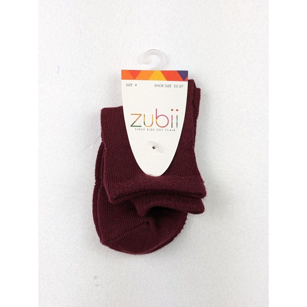 Zubii Maroon Ankle Socks